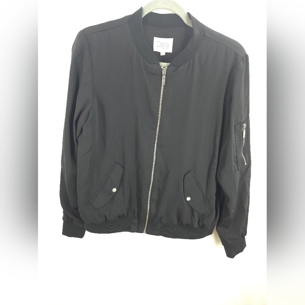 Dalia Lightweight Black Bomber Jacket